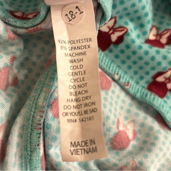 Disney X Lularoe Minnie Mouse Leggings in Teal Green & Fuchsia - Picture 5 of 9